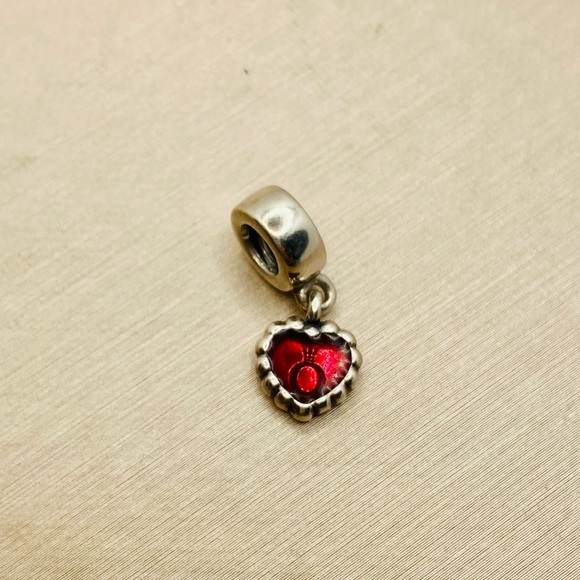 EUC Pandora 790471EN07 Sterling Silver Fuchsia Enamel Pandora Forever Dangle - Picture 3 of 7